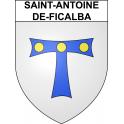 Pegatinas escudo de armas de Saint-Antoine-de-Ficalba adhesivo de la etiqueta engomada