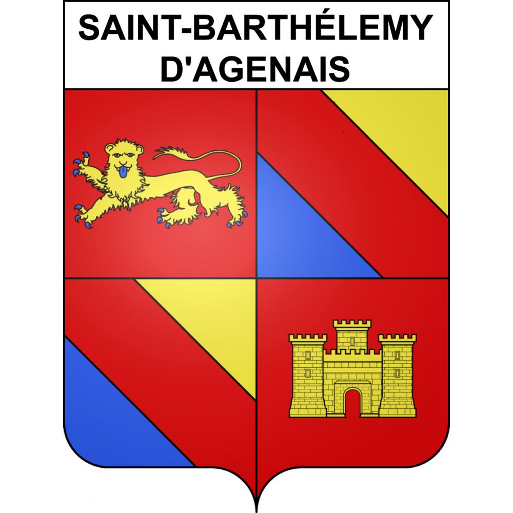 Stickers coat of arms Saint-Barthélemy-d'Agenais adhesive sticker