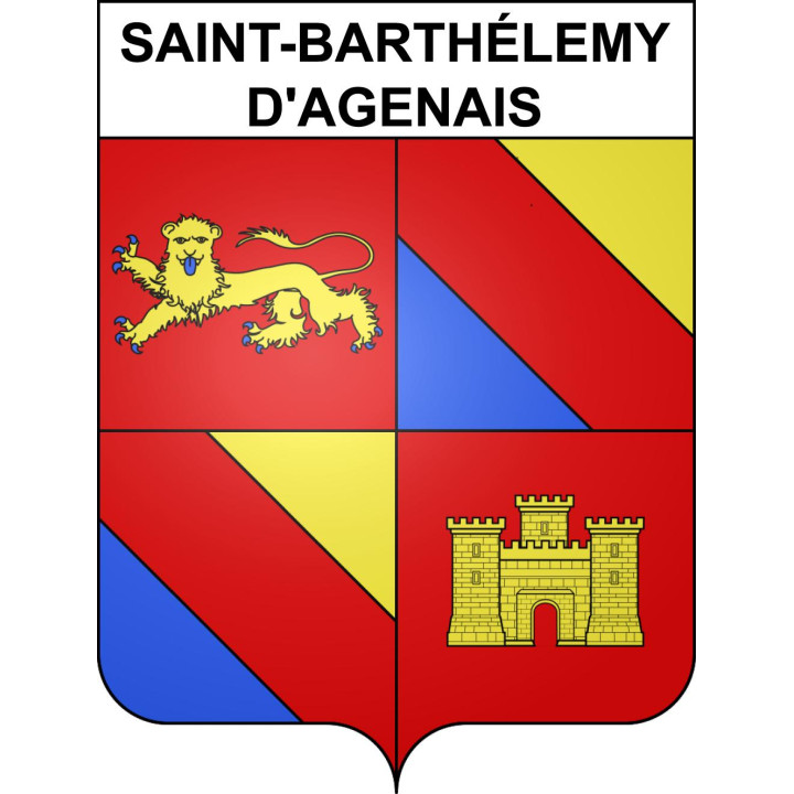 Saint-Barthélemy-d'Agenais 47 ville sticker blason écusson autocollant adhésif