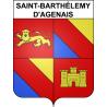 Pegatinas escudo de armas de Saint-Barthélemy-d'Agenais adhesivo de la etiqueta engomada