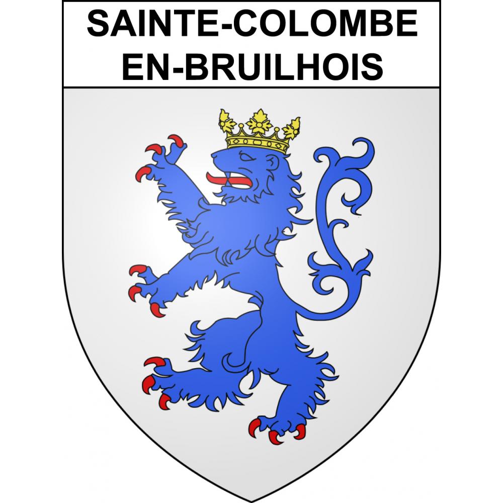 Pegatinas escudo de armas de Sainte-Colombe-en-Bruilhois adhesivo de la etiqueta engomada
