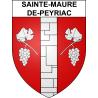 Pegatinas escudo de armas de Sainte-Maure-de-Peyriac adhesivo de la etiqueta engomada