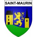 Pegatinas escudo de armas de Saint-Maurin adhesivo de la etiqueta engomada