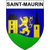 Saint-Maurin 47 ville sticker blason écusson autocollant adhésif
