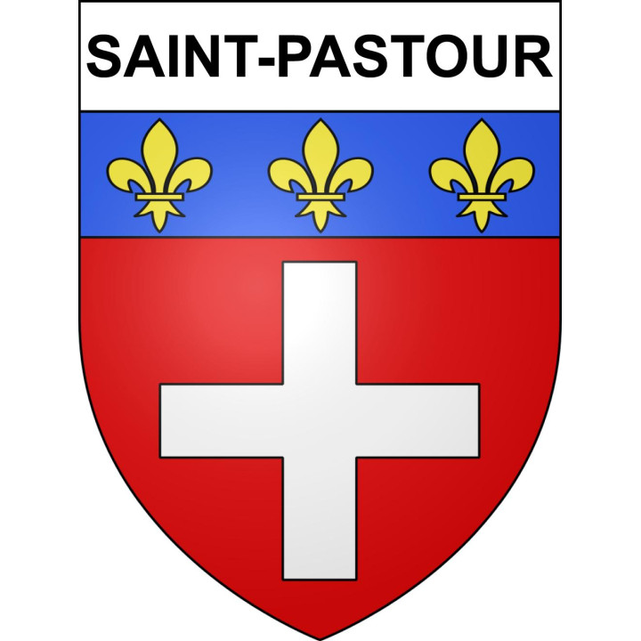 Saint-Pastour 47 ville sticker blason écusson autocollant adhésif