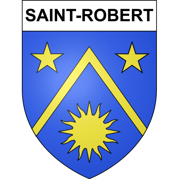 Pegatinas escudo de armas de Saint-Robert adhesivo de la etiqueta engomada