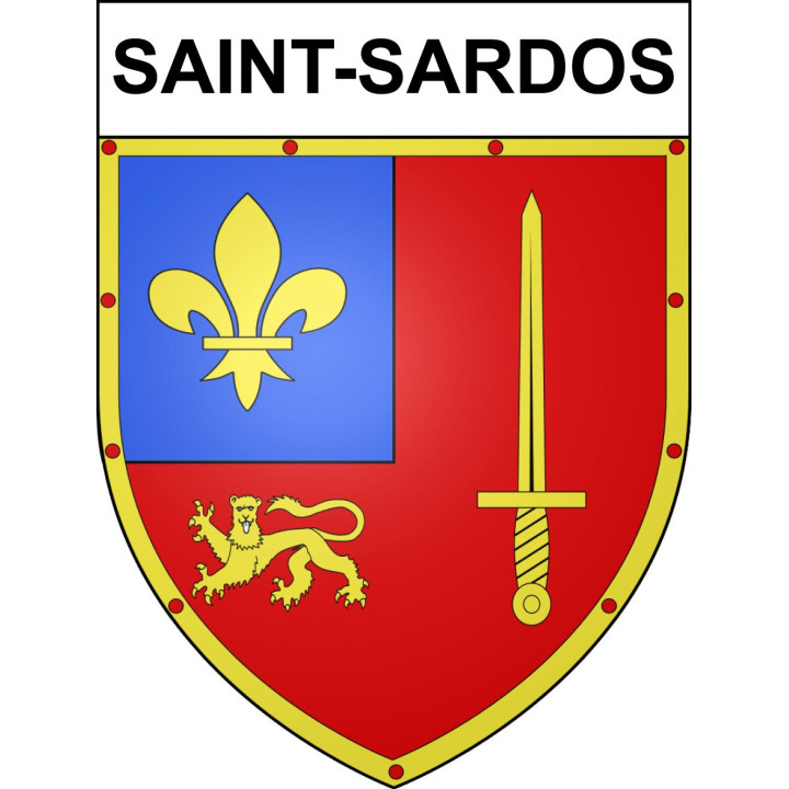 Saint-Sardos 47 ville sticker blason écusson autocollant adhésif