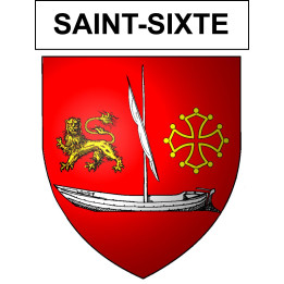 Stickers coat of arms Saint-Sixte adhesive sticker