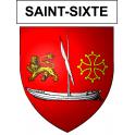 Pegatinas escudo de armas de Saint-Sixte adhesivo de la etiqueta engomada