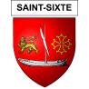Saint-Sixte 47 ville sticker blason écusson autocollant adhésif