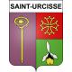 Pegatinas escudo de armas de Saint-Urcisse adhesivo de la etiqueta engomada