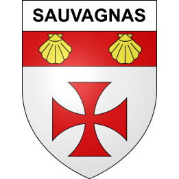 Sauvagnas 47 ville sticker blason écusson autocollant adhésif