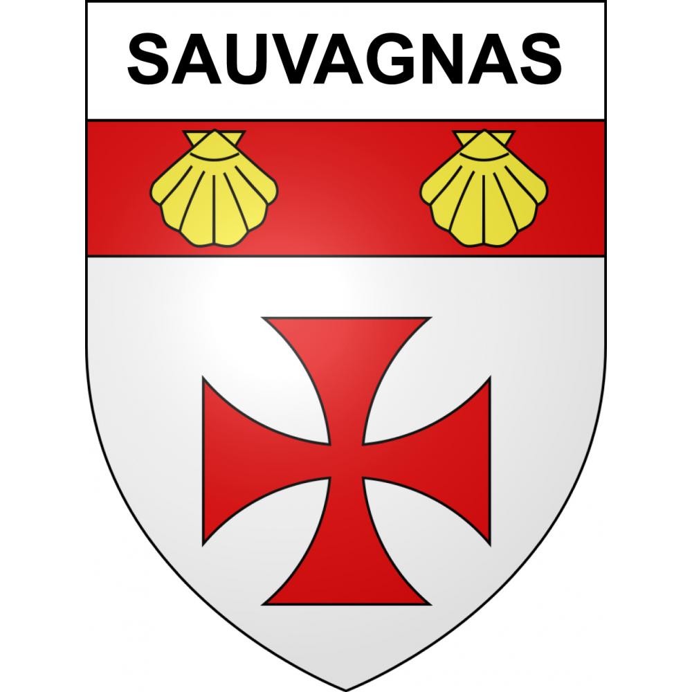 Sauvagnas 47 ville sticker blason écusson autocollant adhésif