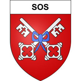 Sos 47 ville sticker blason écusson autocollant adhésif