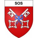 Sos Sticker wappen, gelsenkirchen, augsburg, klebender aufkleber