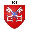 Sos Sticker wappen, gelsenkirchen, augsburg, klebender aufkleber