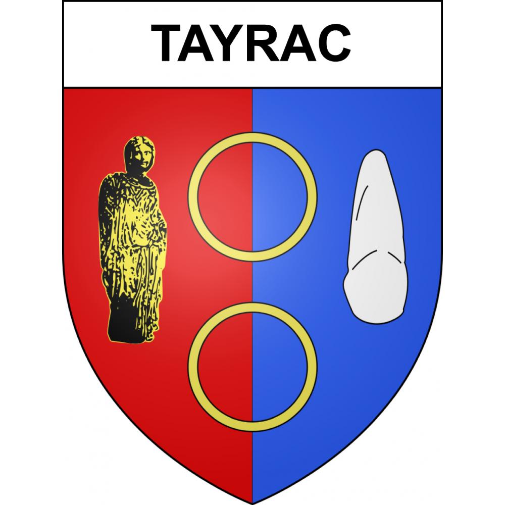 Pegatinas escudo de armas de Tayrac adhesivo de la etiqueta engomada