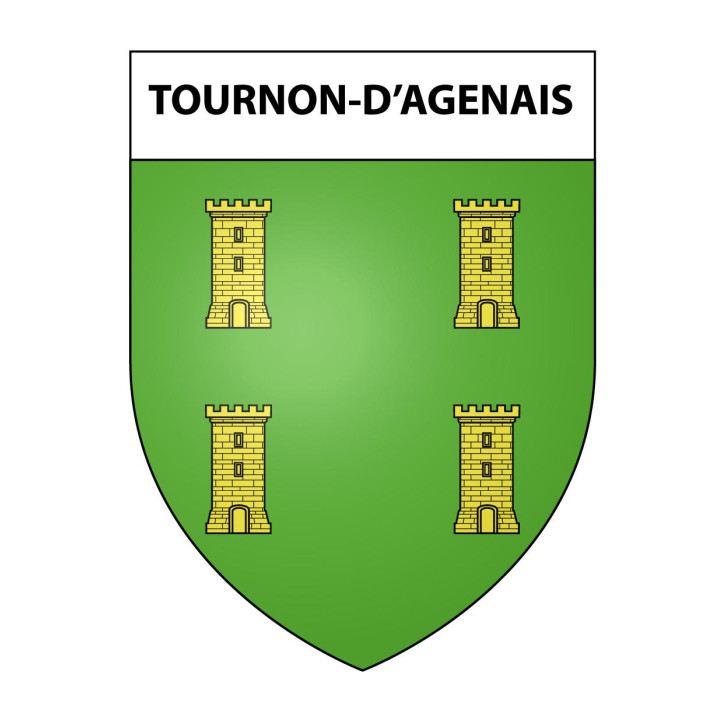 Tournon-d’Agenais 47 ville sticker blason écusson autocollant adhésif