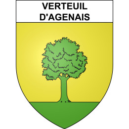 Pegatinas escudo de armas de Verteuil-d'Agenais adhesivo de la etiqueta engomada