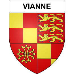 Vianne 47 ville sticker blason écusson autocollant adhésif
