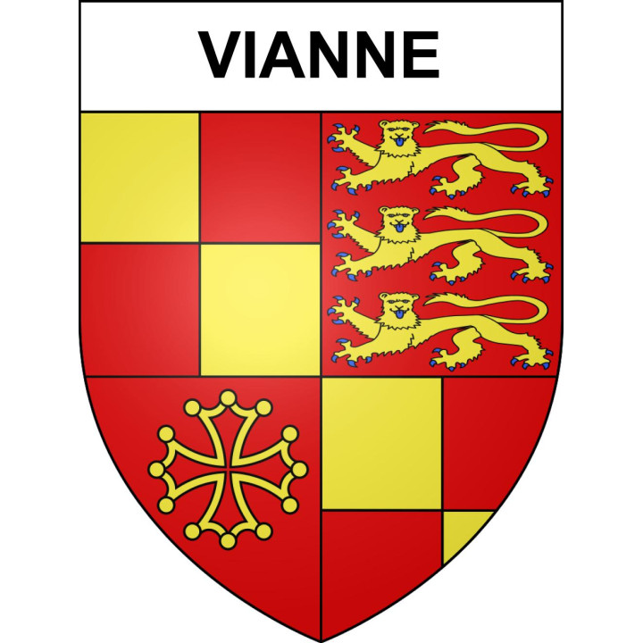 Vianne 47 ville sticker blason écusson autocollant adhésif