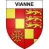 Vianne 47 ville sticker blason écusson autocollant adhésif