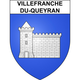 Villefranche-du-Queyran 47 ville sticker blason écusson autocollant adhésif