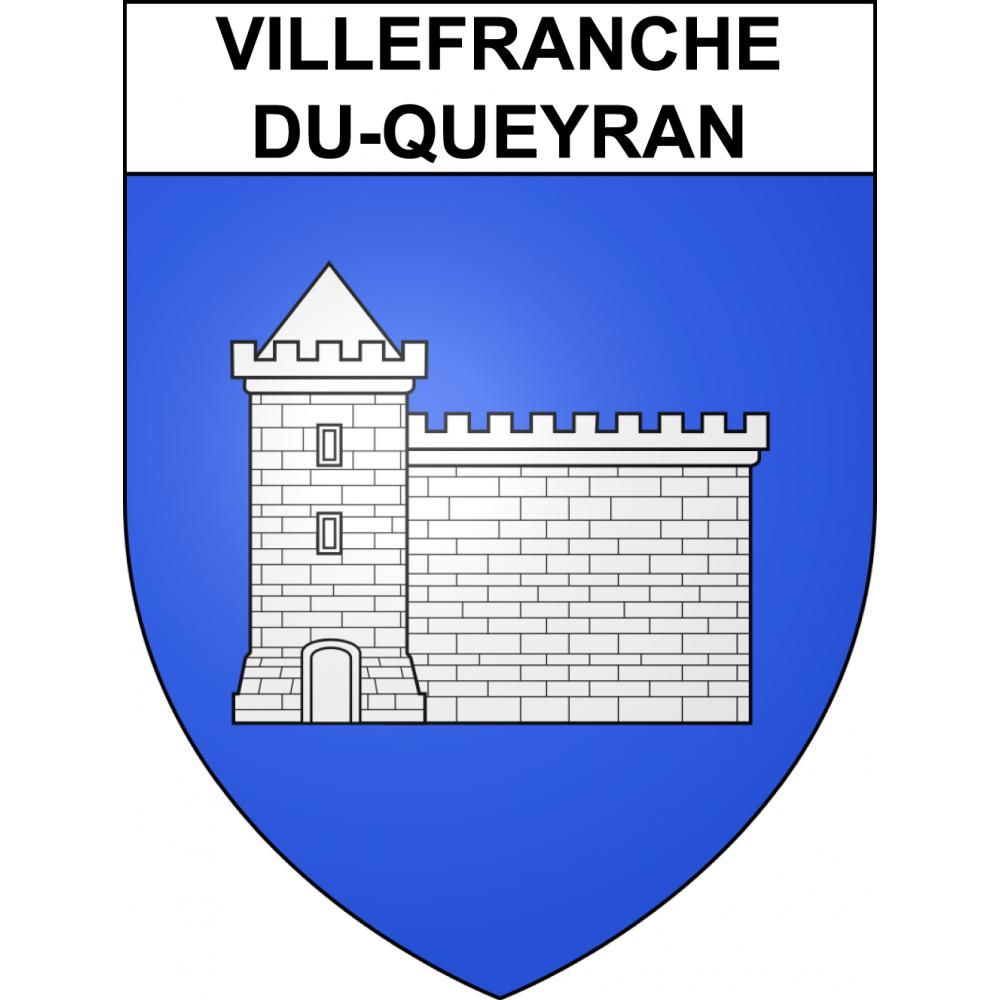 Villefranche-du-Queyran 47 ville sticker blason écusson autocollant adhésif