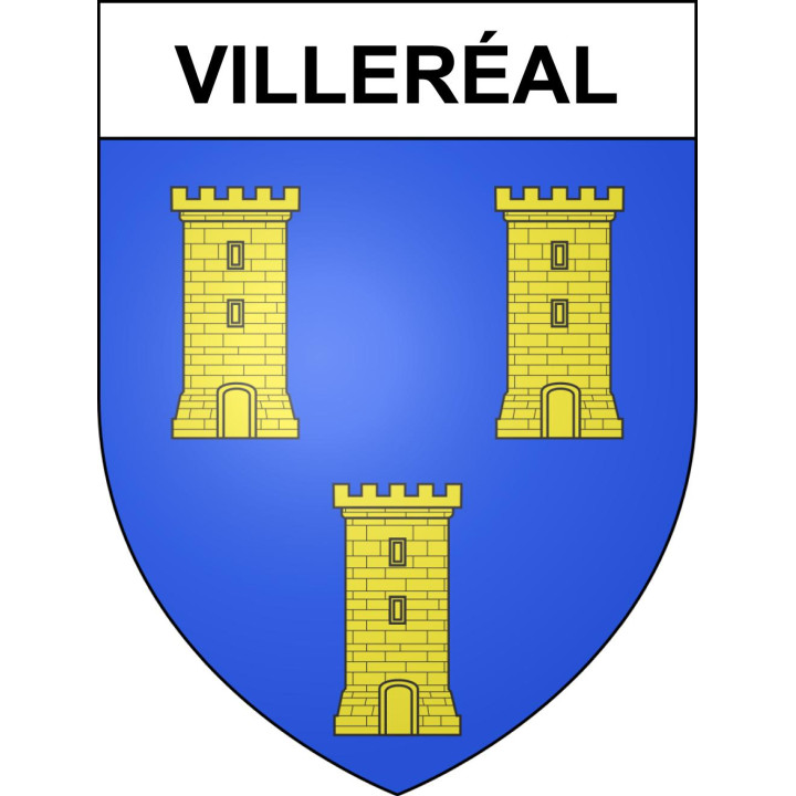 Villeréal 47 ville sticker blason écusson autocollant adhésif