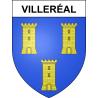 Villeréal 47 ville sticker blason écusson autocollant adhésif