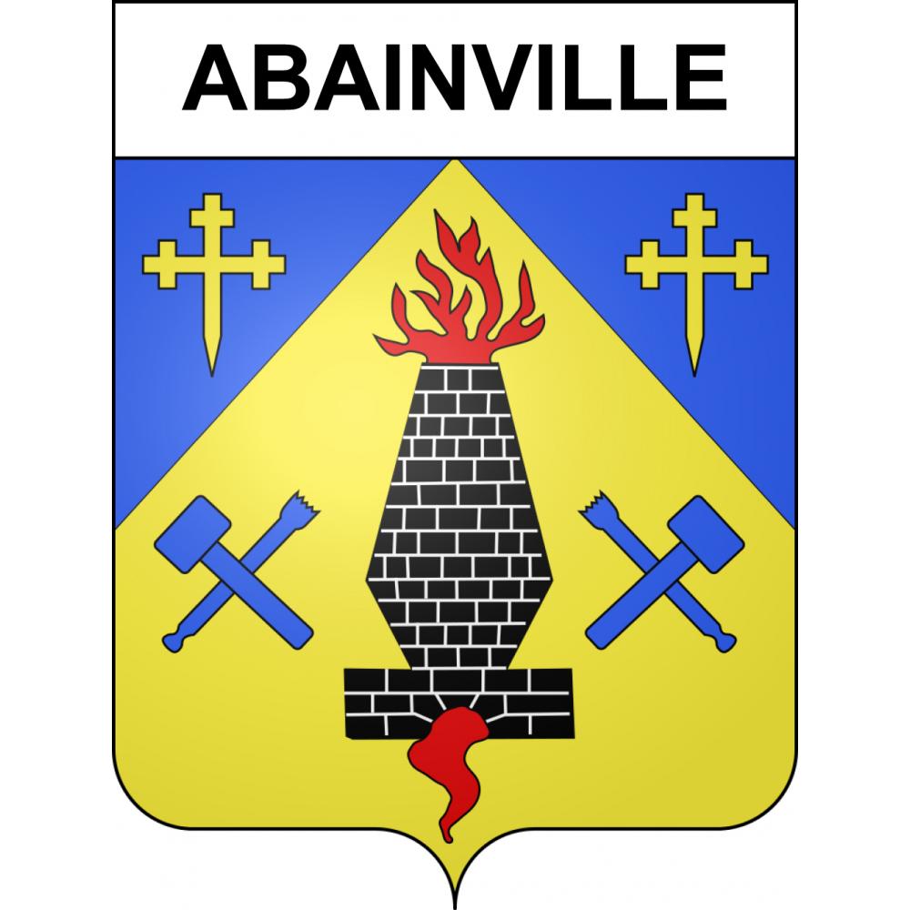 Abainville 55 ville sticker blason écusson autocollant adhésif