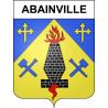 Pegatinas escudo de armas de Abainville adhesivo de la etiqueta engomada