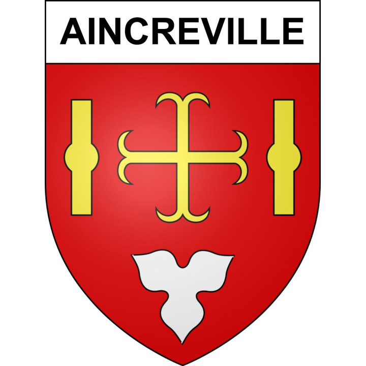 Pegatinas escudo de armas de Aincreville adhesivo de la etiqueta engomada