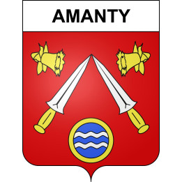 Pegatinas escudo de armas de Amanty adhesivo de la etiqueta engomada