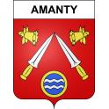 Amanty 55 ville sticker blason écusson autocollant adhésif