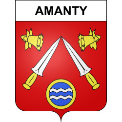 Pegatinas escudo de armas de Amanty adhesivo de la etiqueta engomada
