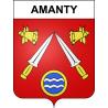 Amanty 55 ville sticker blason écusson autocollant adhésif