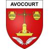 Pegatinas escudo de armas de Avocourt adhesivo de la etiqueta engomada