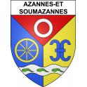 Stickers coat of arms Azannes-et-Soumazannes adhesive sticker