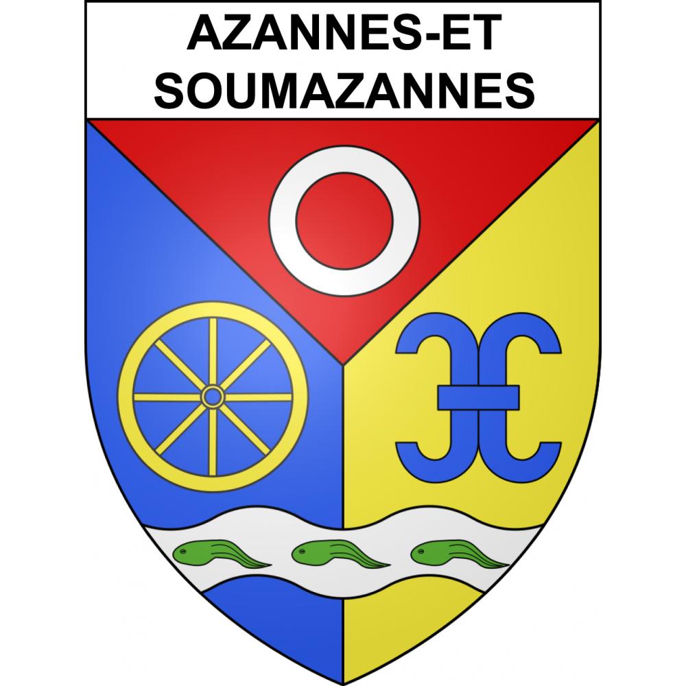Adesivi stemma Azannes-et-Soumazannes adesivo