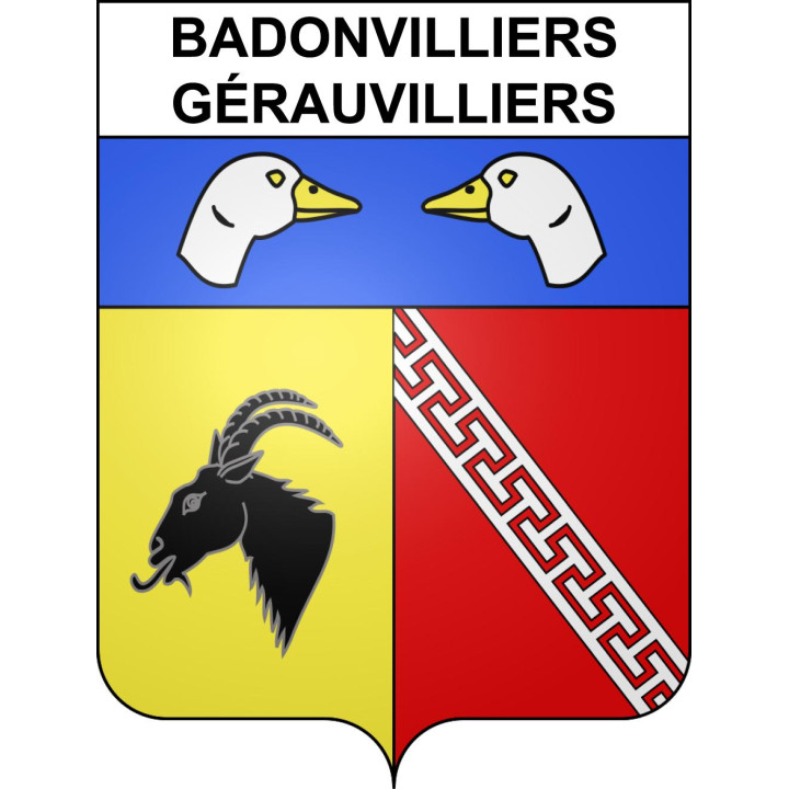 Badonvilliers-Gérauvilliers Sticker wappen, gelsenkirchen, augsburg, klebender aufkleber
