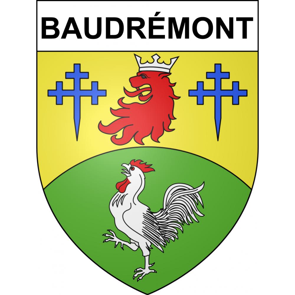 Pegatinas escudo de armas de Baudrémont adhesivo de la etiqueta engomada