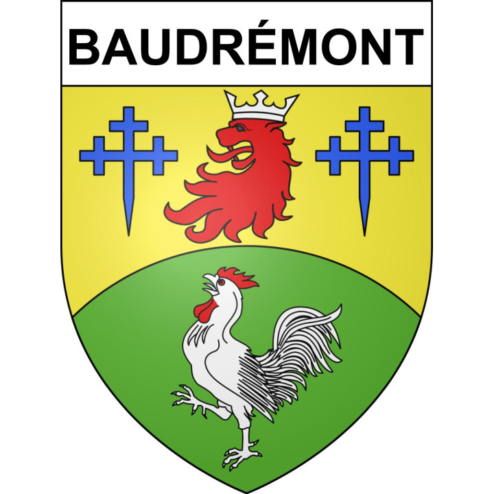 Stickers coat of arms Baudrémont adhesive sticker