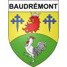 Pegatinas escudo de armas de Baudrémont adhesivo de la etiqueta engomada