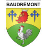 Stickers coat of arms Baudrémont adhesive sticker