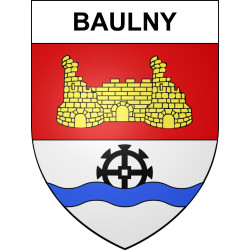 Pegatinas escudo de armas de Baulny adhesivo de la etiqueta engomada