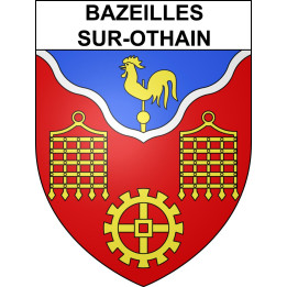 Pegatinas escudo de armas de Bazeilles-sur-Othain adhesivo de la etiqueta engomada
