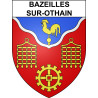 Pegatinas escudo de armas de Bazeilles-sur-Othain adhesivo de la etiqueta engomada