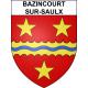 Pegatinas escudo de armas de Bazincourt-sur-Saulx adhesivo de la etiqueta engomada