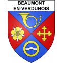Beaumont-en-Verdunois 55 ville sticker blason écusson autocollant adhésif